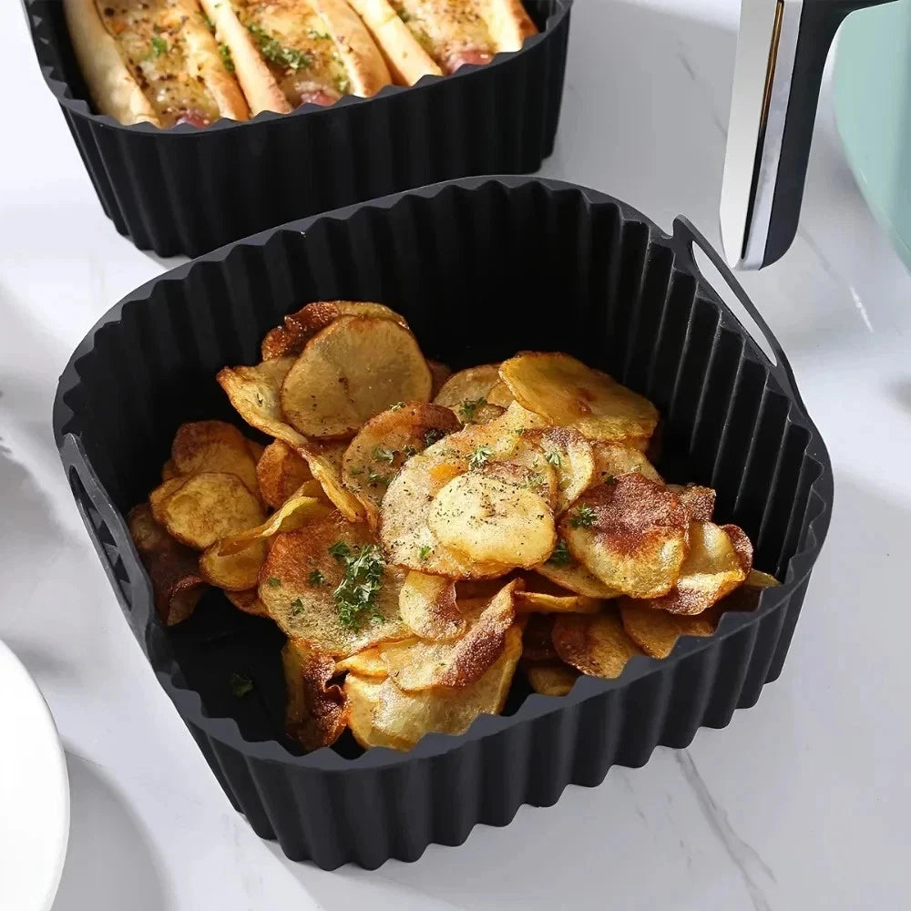 Air Fryer Silicone Basket Liner Non-Stick Reusable Baking Tray