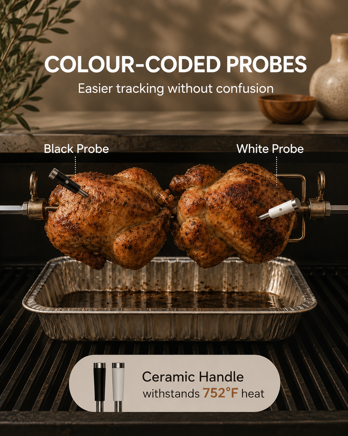 Frysmart™ Wireless Meat Thermometer Pro 2 Probe