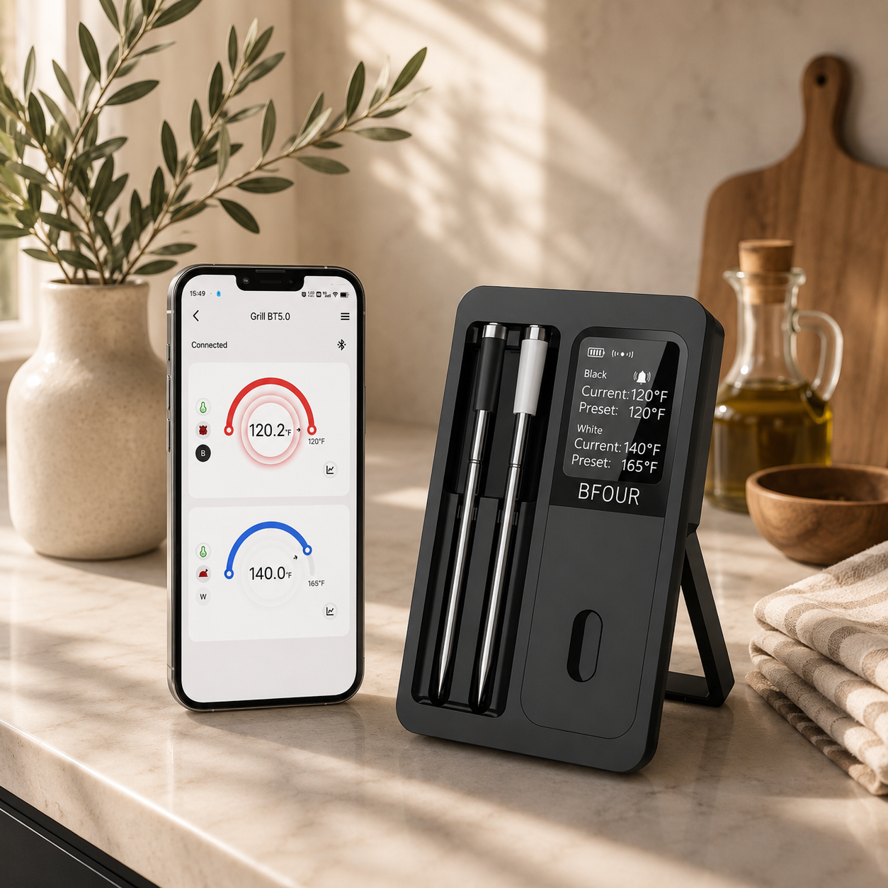Frysmart™ Wireless Meat Thermometer Pro 2 Probe