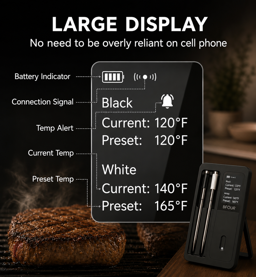 Frysmart™ Wireless Meat Thermometer Pro 2 Probe