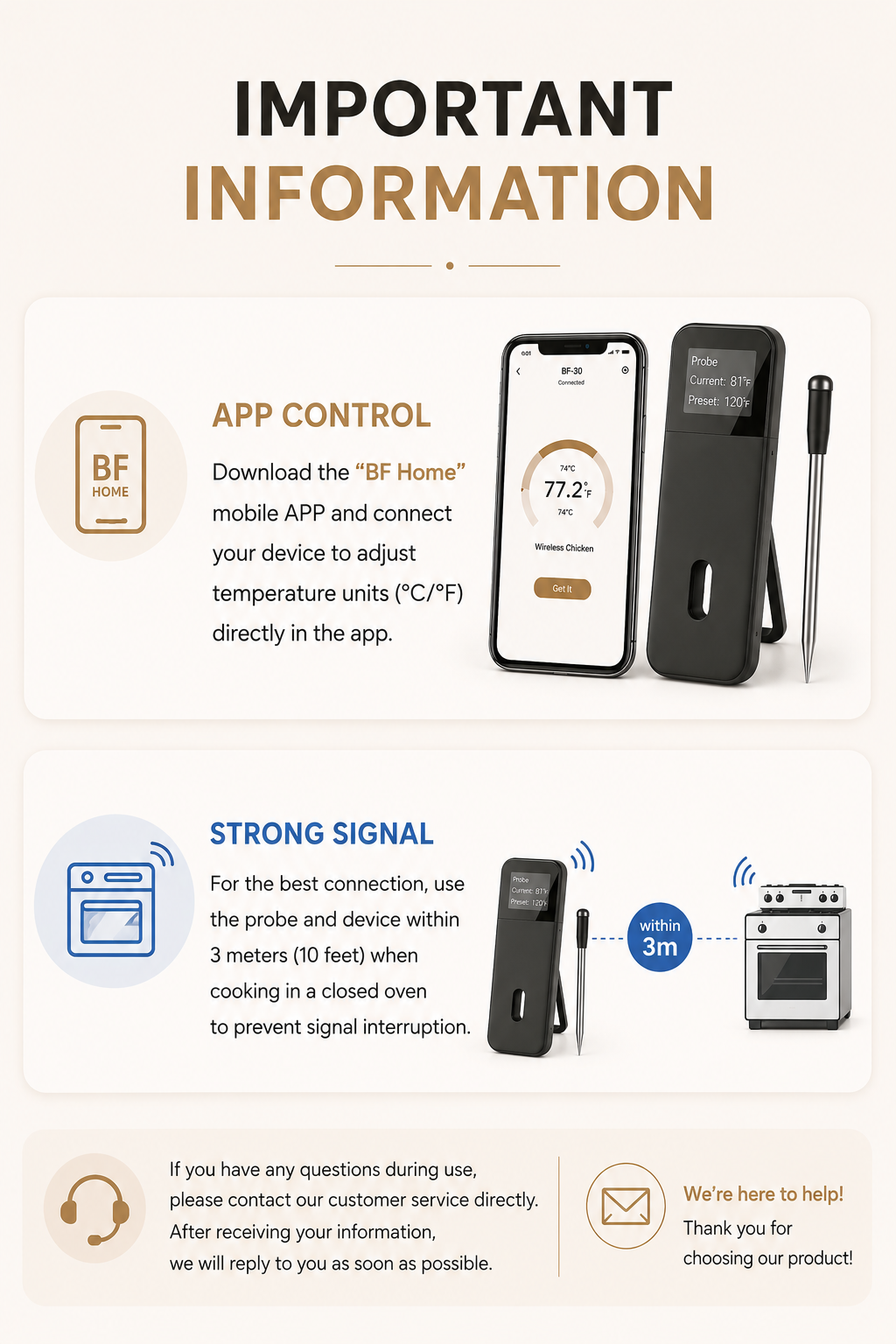 Frysmart™ Wireless Meat Thermometer Pro 2 Probe