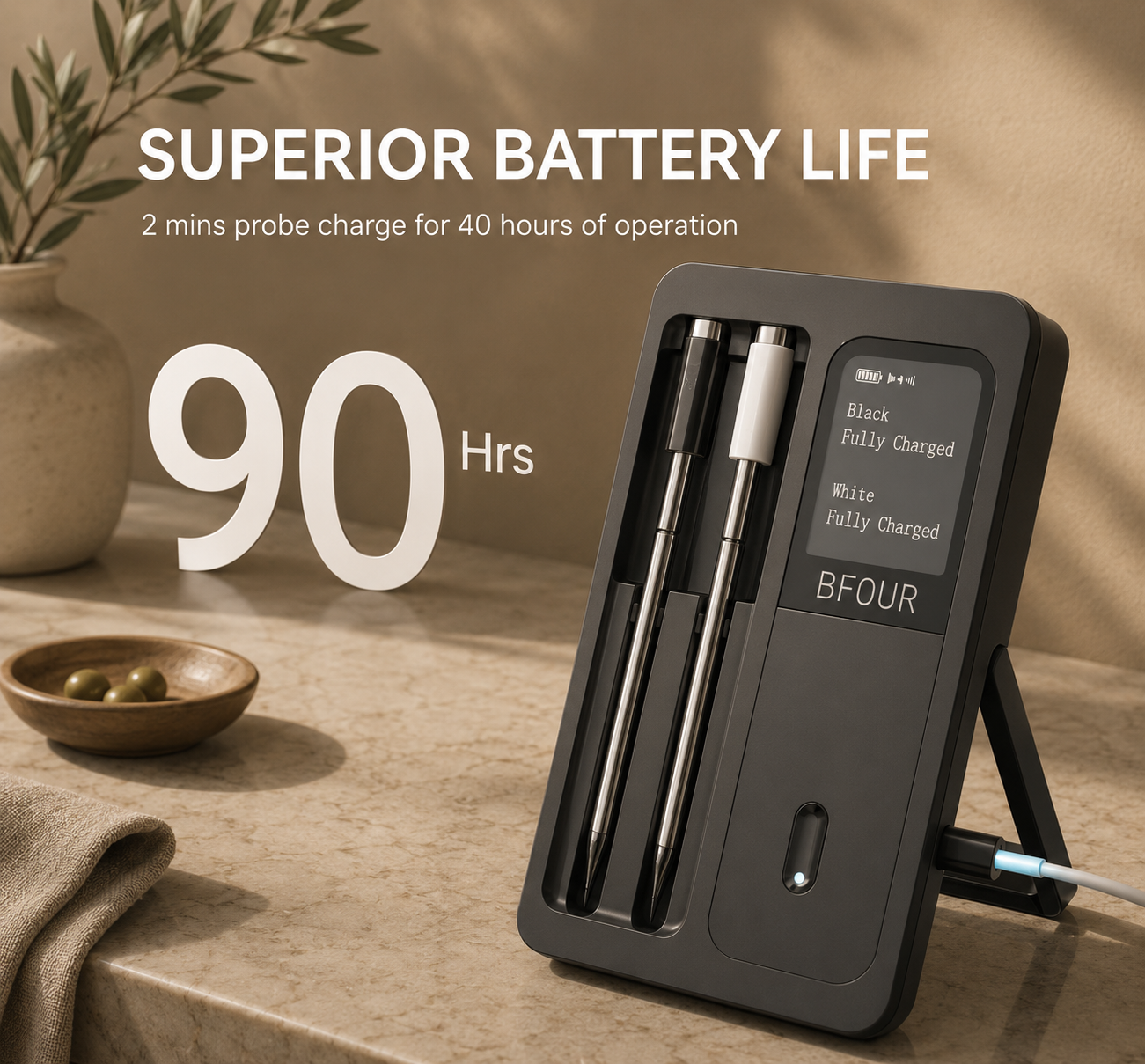 Frysmart™ Wireless Meat Thermometer Pro 2 Probe